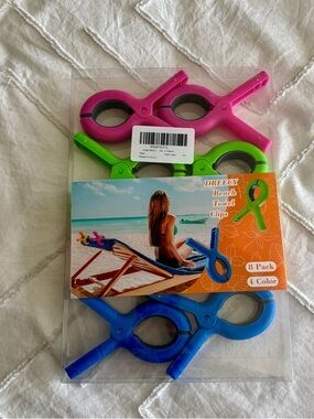 Beach Towel Clips - Set of 8